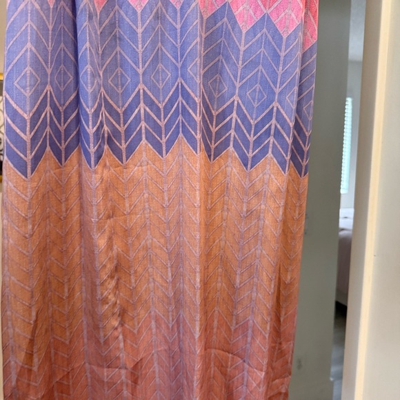 Nomad Morgan Carper Chevron Purple Slip Dress Sz Large Anthropologie Dainty - Picture 11 of 11